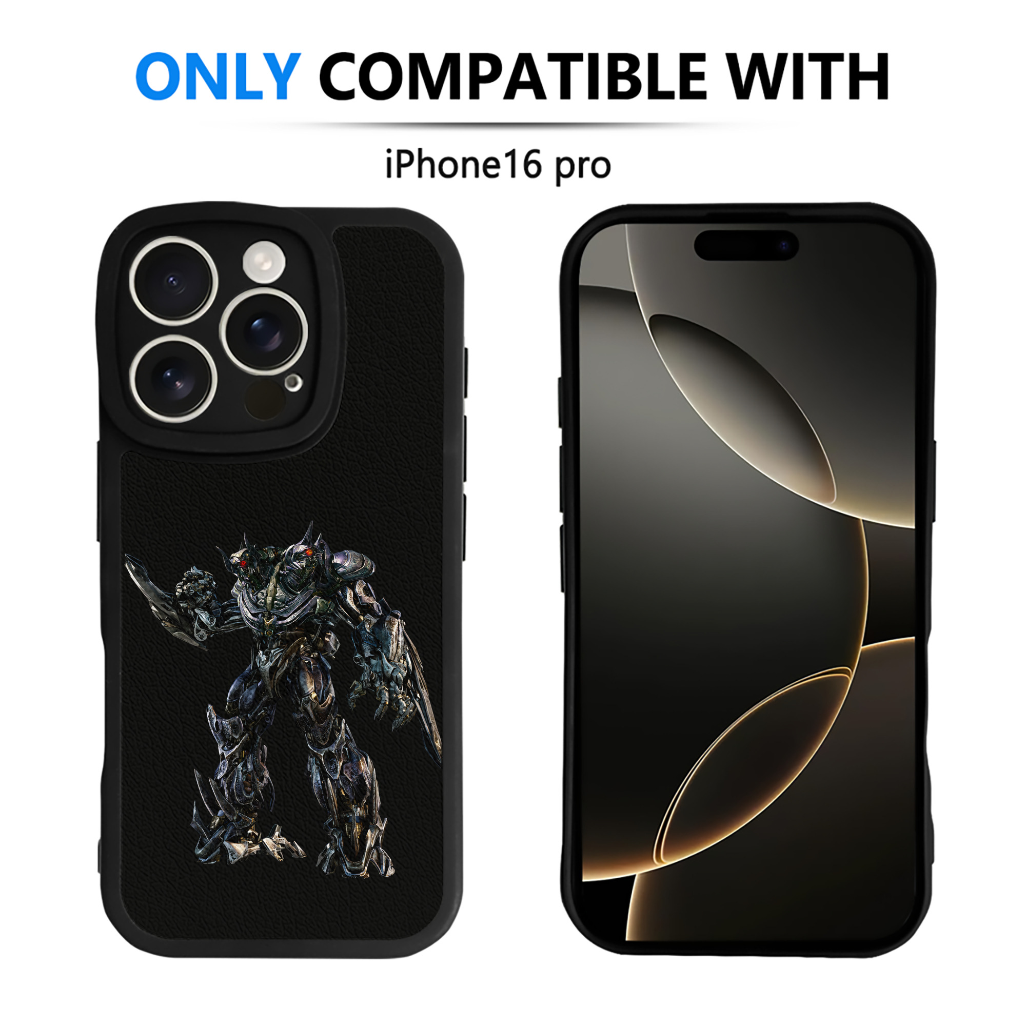 （画像用） Transformers トランスフォーマー 【iPhone 16シリーズ対応】シリコンスマホケース（レザー調） 材質：シリコン